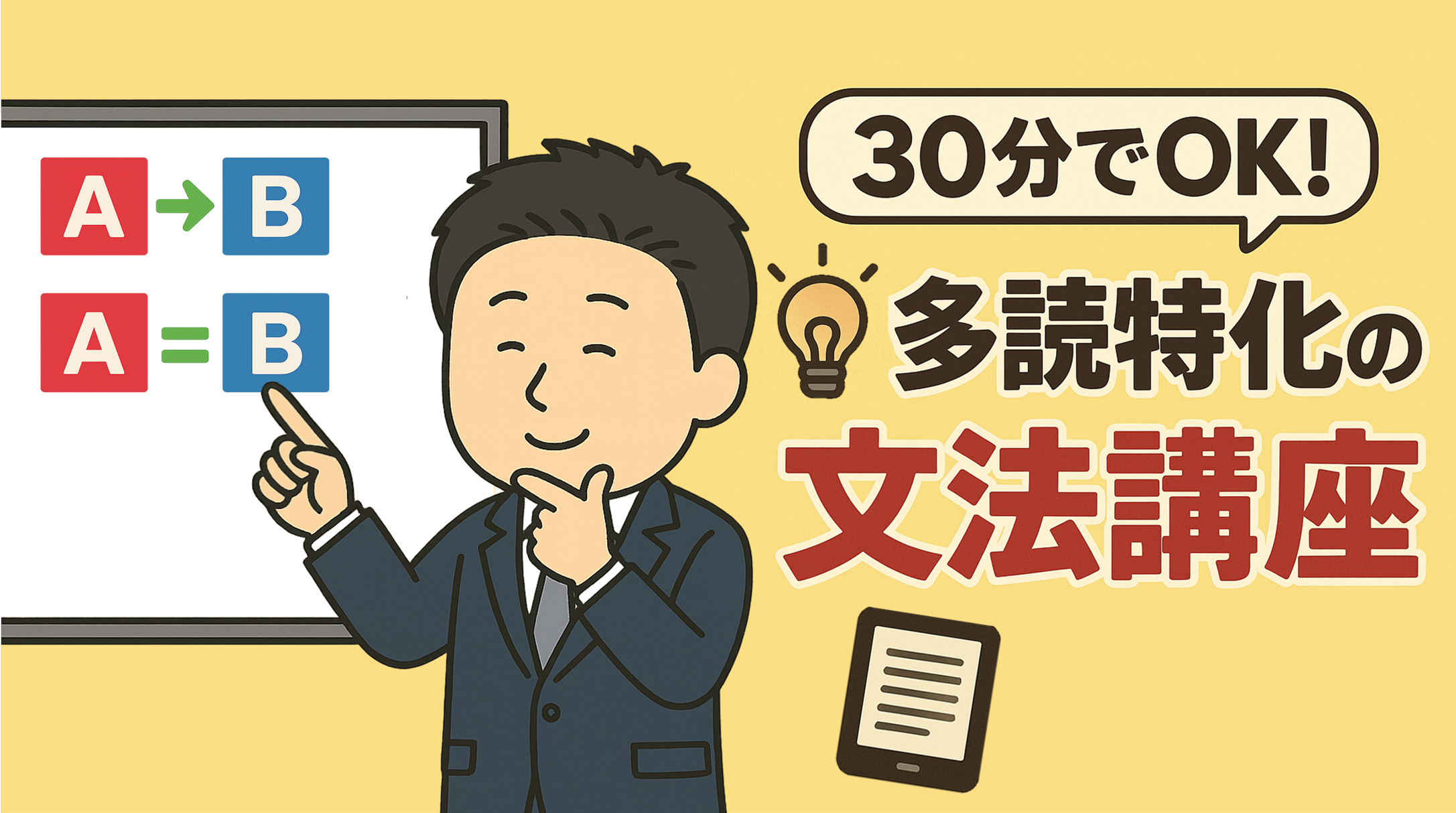 【英語多読に特化】30分で英語がざっくり読めるようになる文法講座