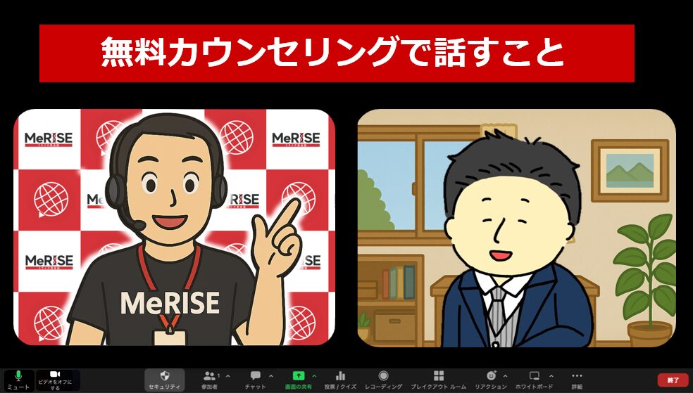 ハツオンの無料カウンセリング時のイメージ図