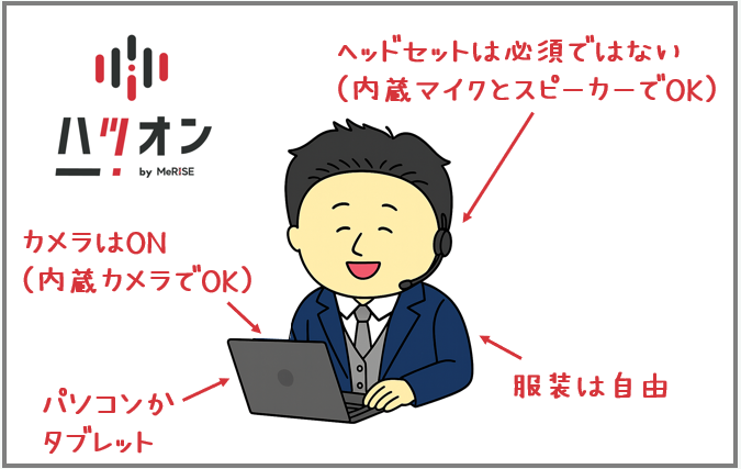 ハツオンを受講する際の機材や服装について